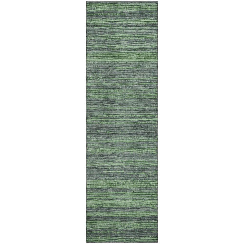 Mayfield Premium Machine Washable Abstract AMF1846 Green 2 ft. 3 in. x 7 ft. 6 in. Runner Rug price history on PriceWatchPro