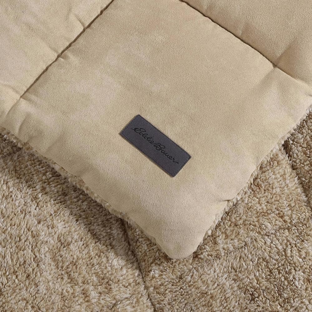 King Reversible Brown Microfiber Comforter and Sham Set