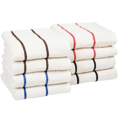 100% Cotton Striped Woven 8 Pack of Kitchen Hand Towels 663826NGV - The  Home Depot