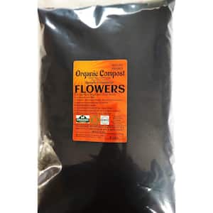 Organic Soil Amendment Worm Casting Compost with Mycorrhizae, Formulated for Flowers, Concentrated. 8 lbs. makes 32 lbs.