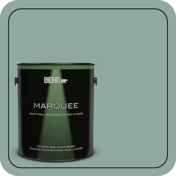 BEHR MARQUEE 1 gal. #S430-4 Green Meets Blue Semi-Gloss Enamel Exterior Paint & Primer
