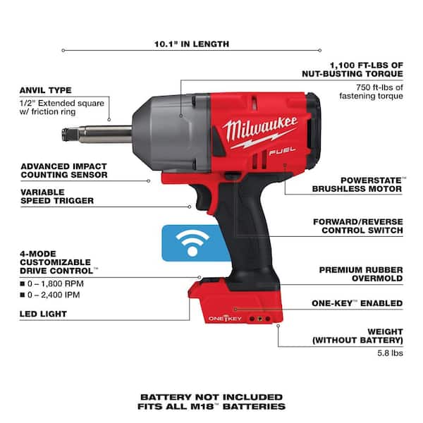 Anvil 1100-A-2 Pneumatic Impact Wrench 3/4" Square Drive 2" Ext 