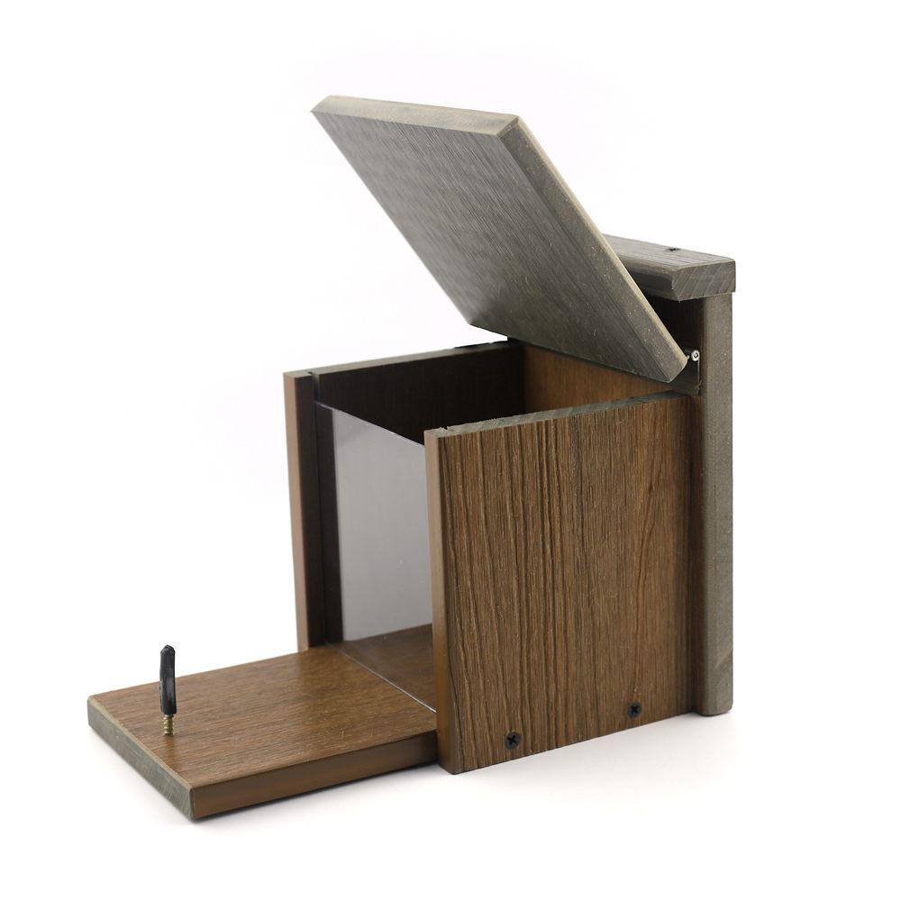 Nature's Friend Recycled Composite Brown and Gray Seed Feeder