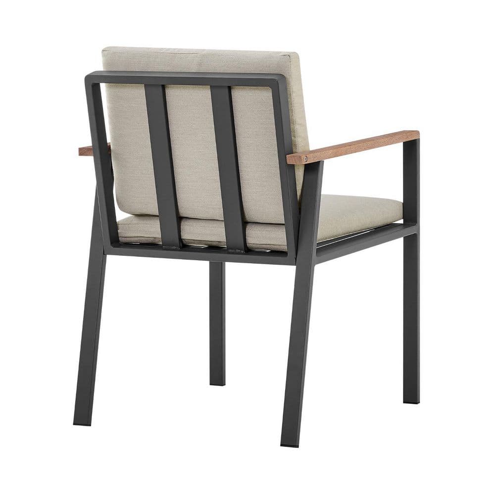 専用ページ7 HomeRoots Gray Aluminum Dining Chair with Cushion 2000490226 - The