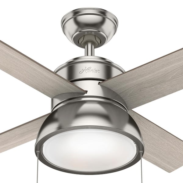 Hunter Loki 36 In Indoor Brushed Nickel Ceiling Fan With Light Kit 51040 The Home Depot Indoor Brushed Nickel Ceiling Fan, 36 Hunter Ceiling Fan