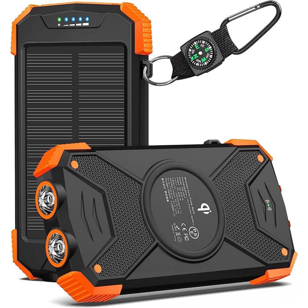 Etokfoks Solar Charger Power Bank 10,000mAh External Battery Pack Type
