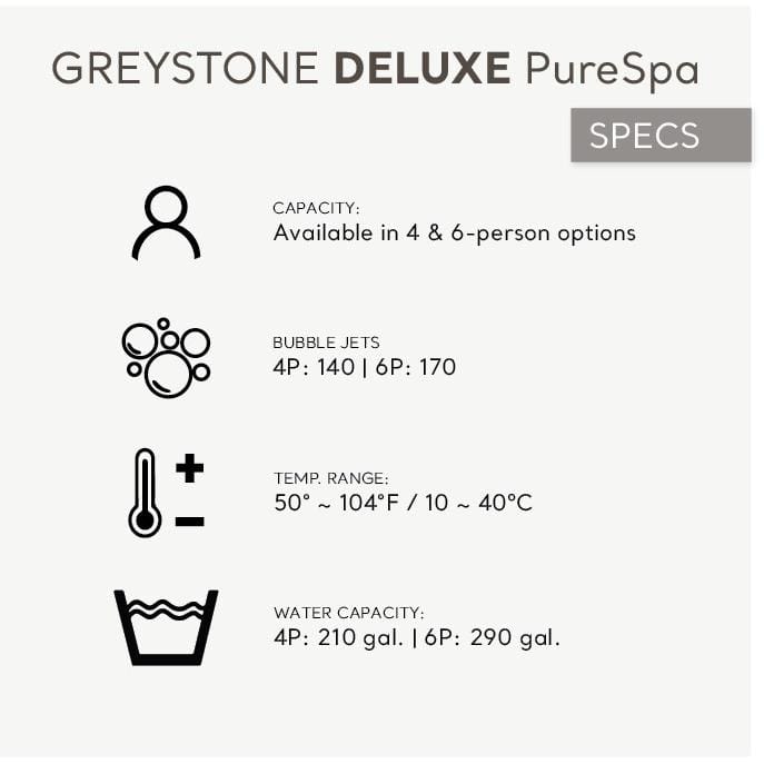 Intex 6-Person Greystone Inflatable Square Hot Tub with LED Tray