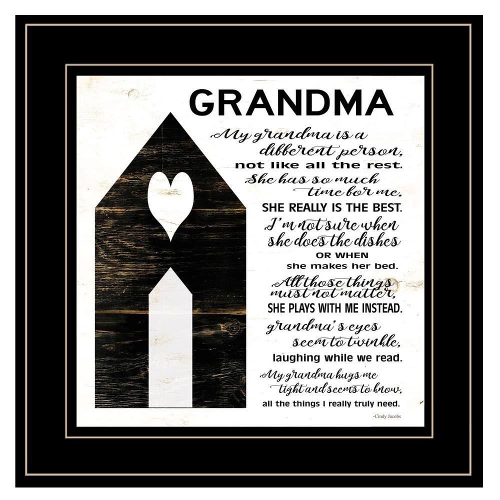Charlie My Grandma is the Best 1-Piece Framed Wall Art 15 in. x 15 in. price history on PriceWatchPro