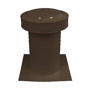 8 in. Dia Keepa Vent an Aluminum Static Roof Vent for Flat Roofs in Brown