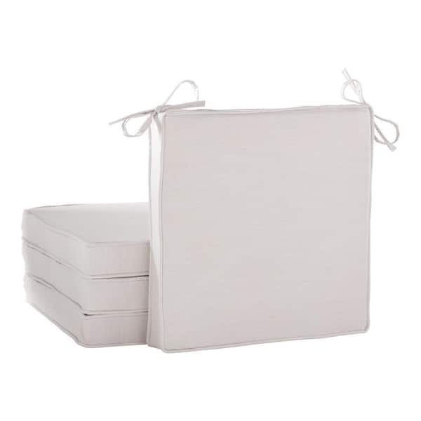 Sunbrella Cast Pumice Square Reversible Outdoor Seat Cushion (4-Pack)