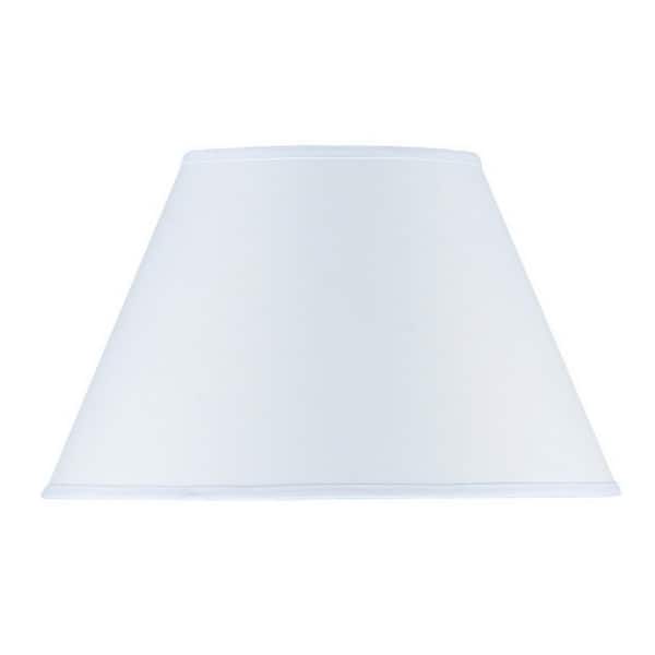 CAL Lighting 11.5 in. Tall White Round Hardback Fabric Shade