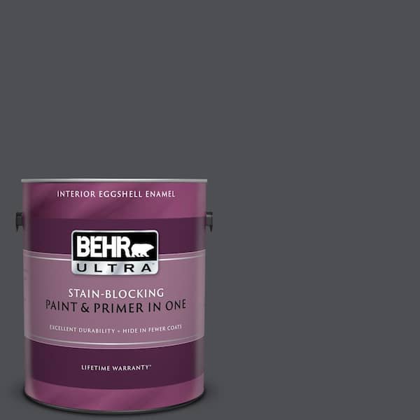 BEHR ULTRA 1 gal. #UL260-1 Cracked Pepper Eggshell Enamel Interior Paint and Primer in One
