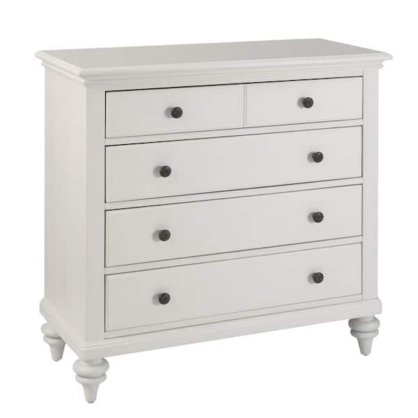 Home Styles Bermuda 4-Drawer Brushed White Chest of Drawers