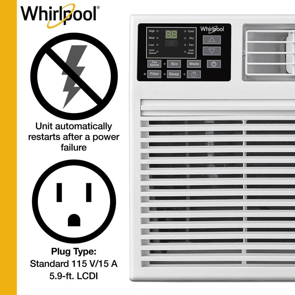 White Digital Through-the-Wall Air Conditioner with Remote Control