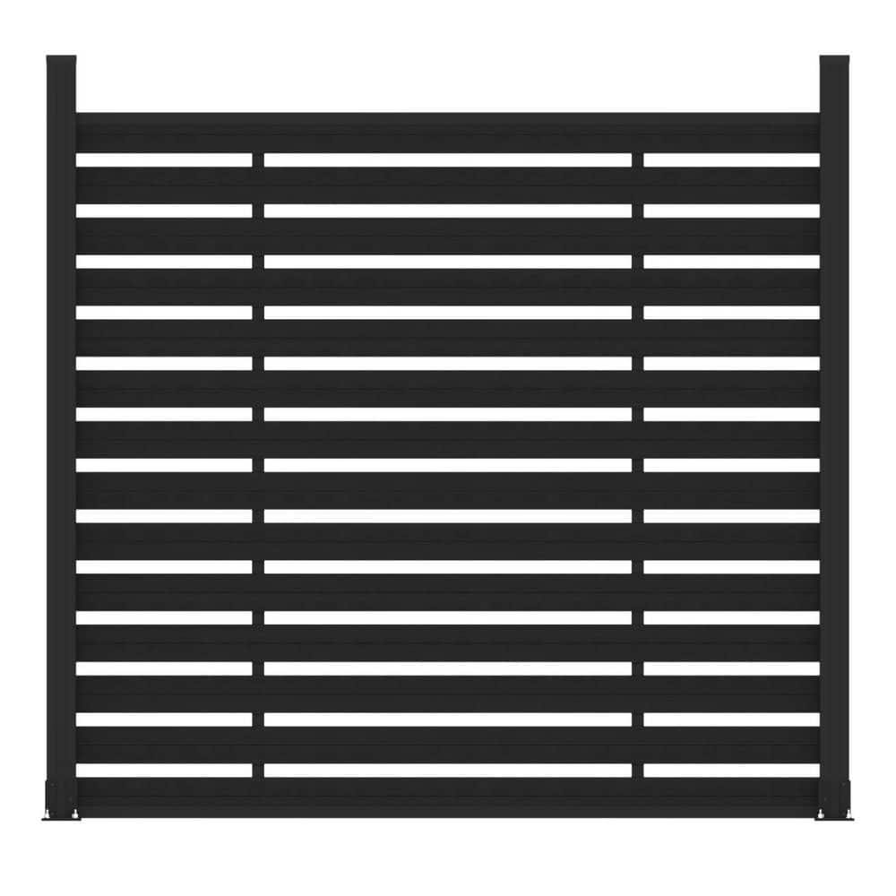 Outdoor Lattice 6 ft. H x 6 ft. W Waterproof Black Composite Fence Panel Kit with Two Posts price history on PriceWatchPro