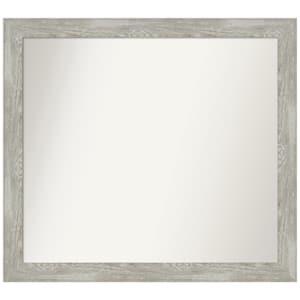 Medium Rectangle Rustic Gray Contemporary Mirror (26.5 in. H x 29.5 in. W)