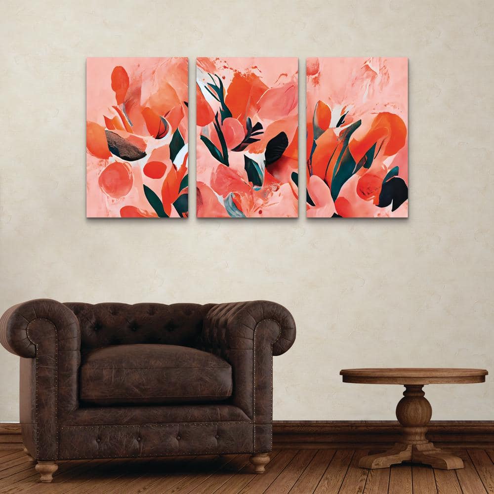 Treechild 'Wild Tulips' Multi Panel Unframed Canvas Wall Art