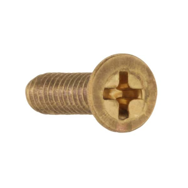 Everbilt #10-24 x 3 in. Combo Round Head Brass Machine Screw (2-Pack)  813731 - The Home Depot