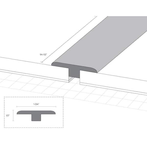 Arista Laminate 7" Victor 1.77 in. W x 72 in. L T-Molding Textured Wood Look Laminate Moulding/Trim