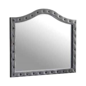 1.5 in. W x 38 in. H Wooden Frame Gray Wall Mirror