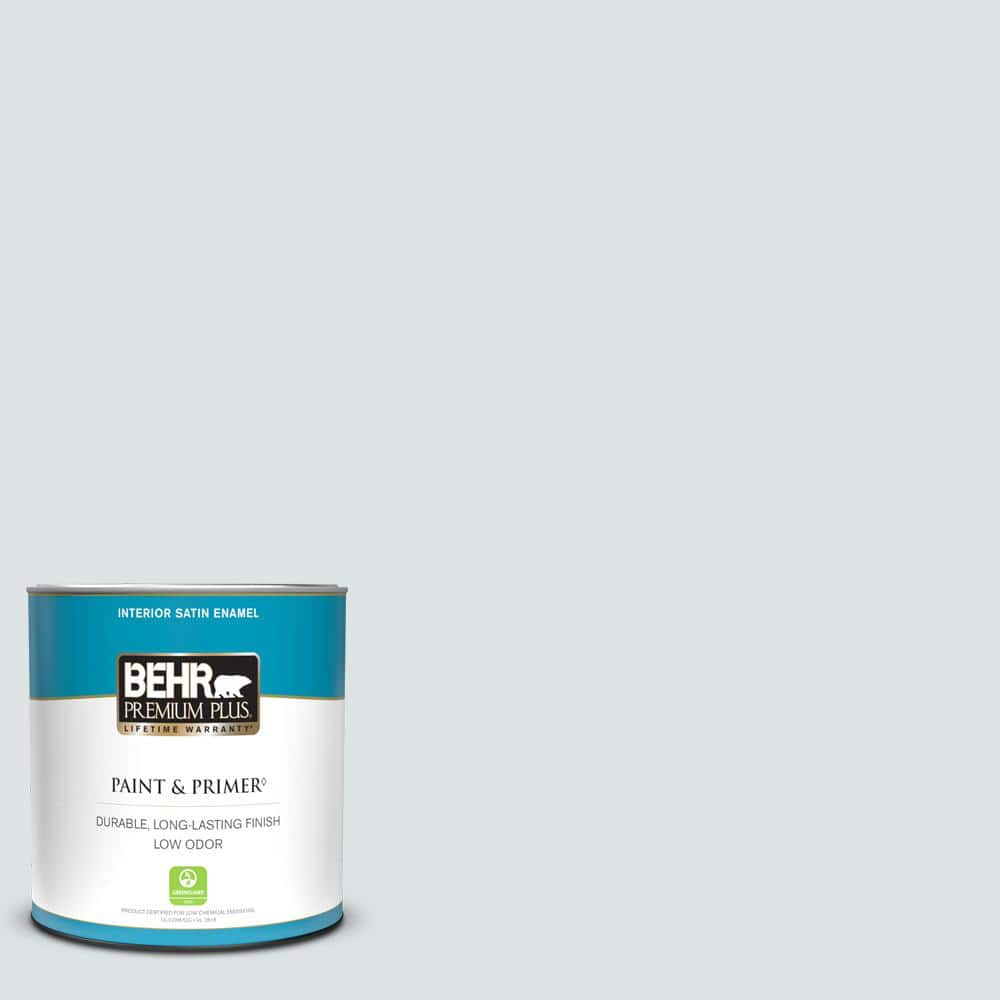BEHR PREMIUM PLUS 1 qt. MQ327 Etched Glass Satin Enamel Low Odor