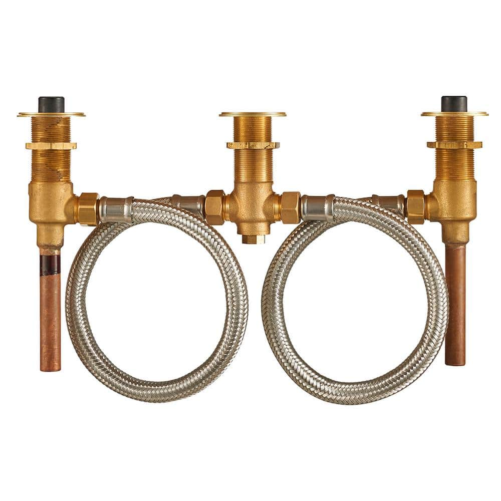 American Standard Flash 1/2 in. Copper 2-Handle 3-Hole Roman Tub Filler Rough-In Valve