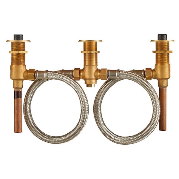 Flash 1/2 in. Copper 2-Handle 3-Hole Roman Tub Filler Rough-In Valve