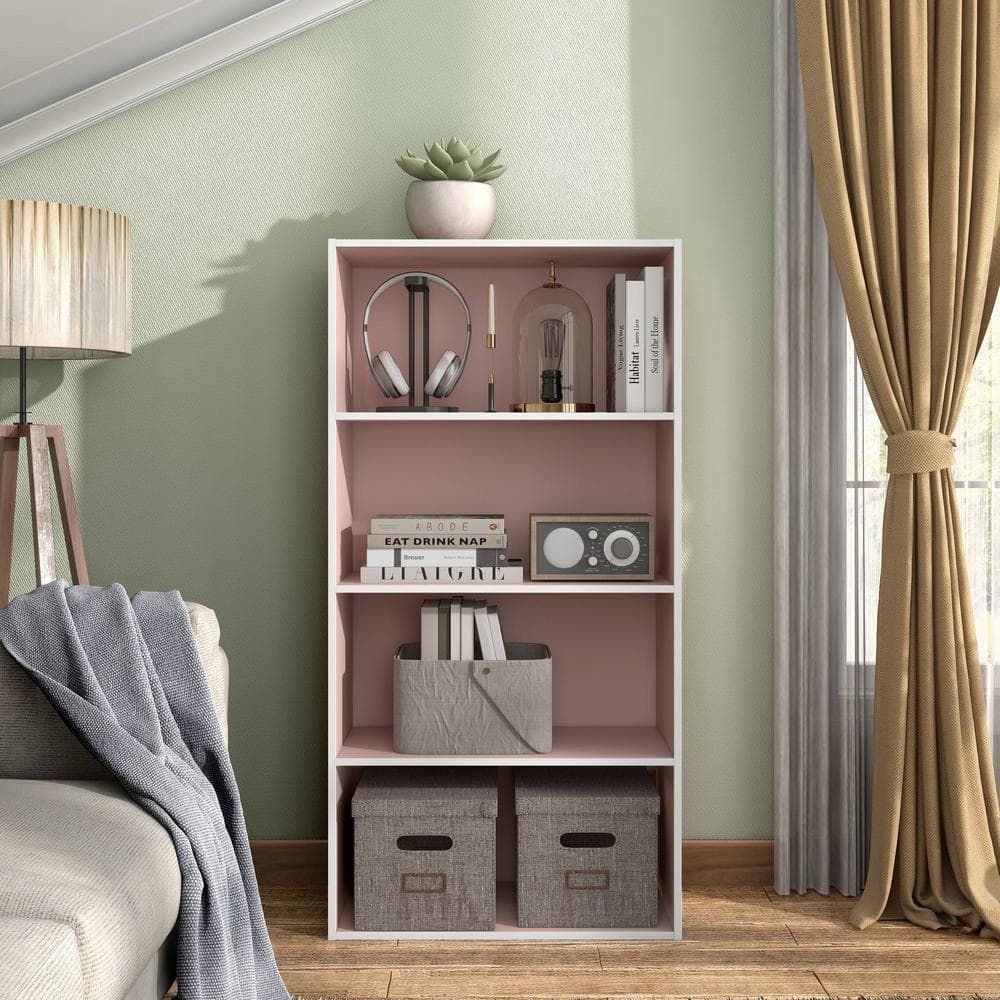 Furniture of America Quincy 46.85 in. Tall Stackable Light Pink ...