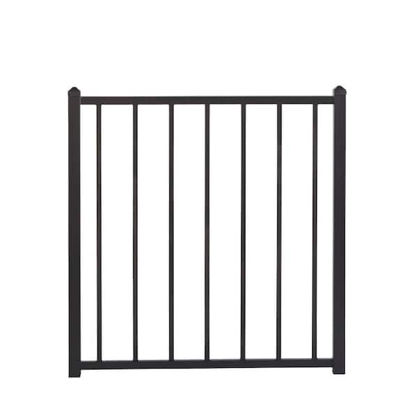 Fe26 34 in. H x 34.5 in. W Black Steel Gate