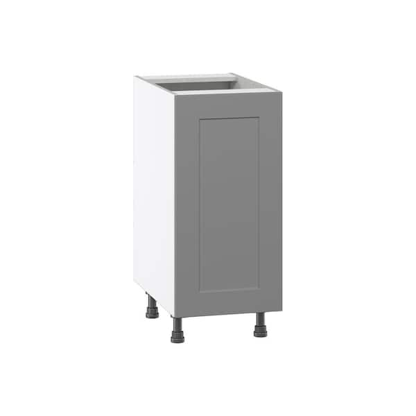 J COLLECTION Bristol Painted Gray Shaker Assembled Base Kitchen Cabinet ...
