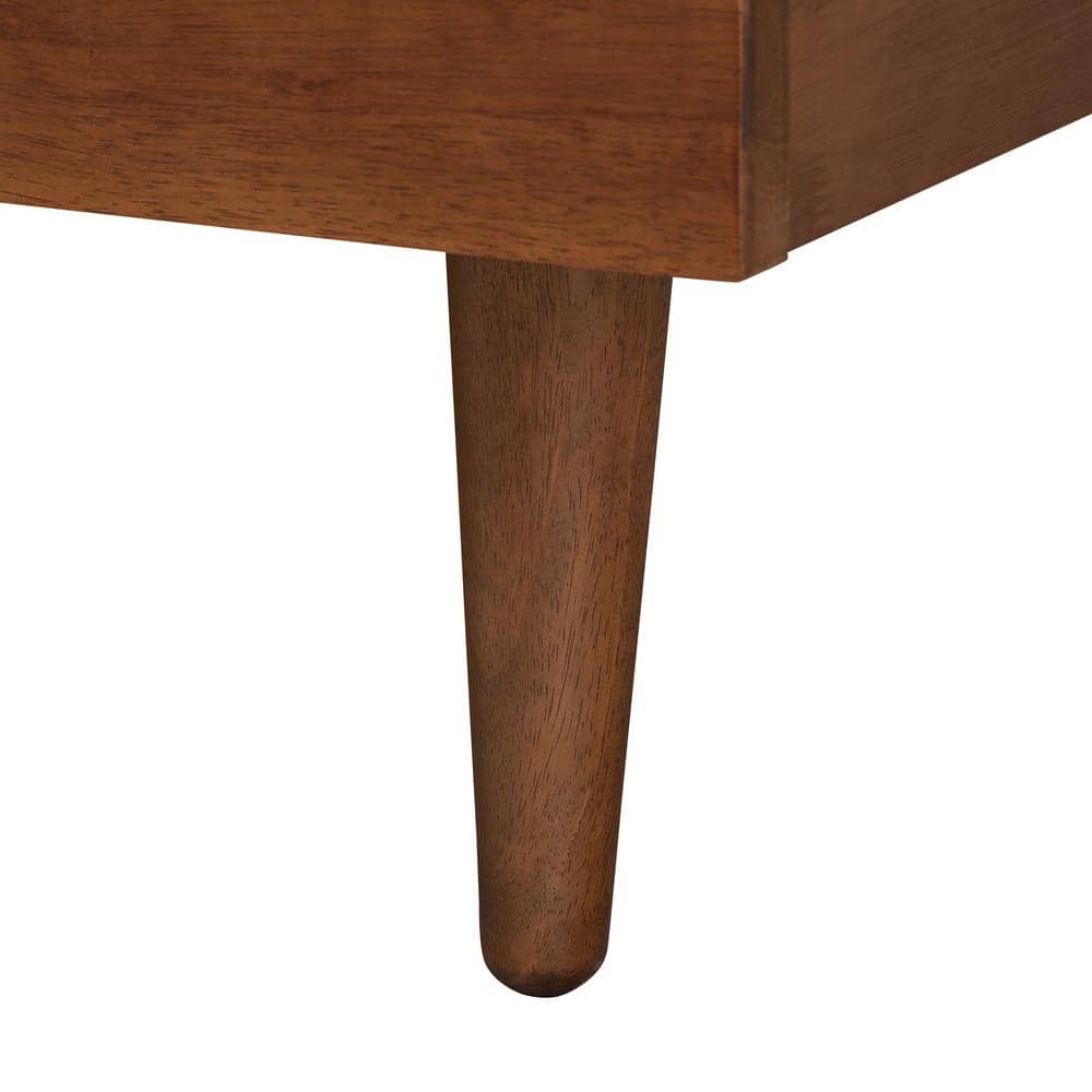 Graham Ash Walnut Queen Platform Bed with Storage and Nightstands