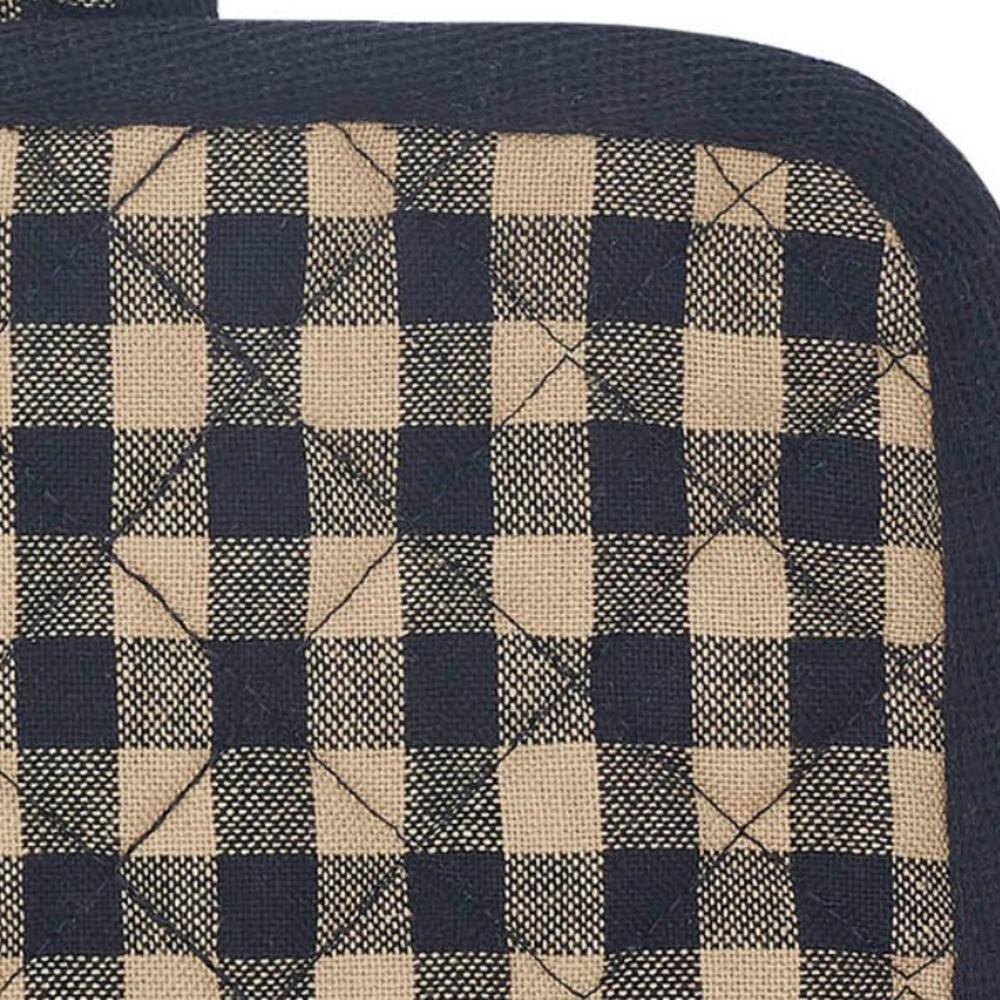 Country Black Check Cotton Pot Holder Set of 2