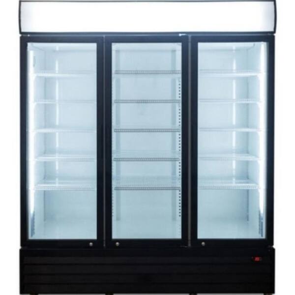 Cooler Depot 18 cu. ft. Commercial Slim Narrow Upright Display Refrigerator  2-Glass Door Beverage Cooler in Black dxxlgs-650w - The Home Depot