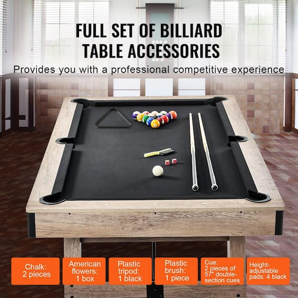 SKYSHALO Billiards Table, 7 ft. Pool Table, Adjust Legs Stable