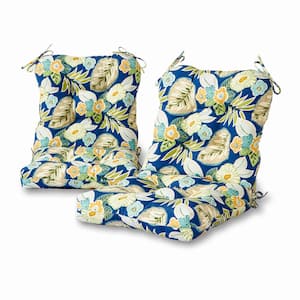 Marlow Floral 21 in. x 42 in. Outdoor Dining Chair Cushion (2-Pack)