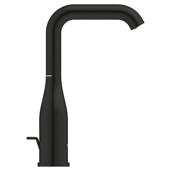 GROHE Essence New L-Size Single-Handle Hole Bathroom Faucet in Matte Black 234862431 - The Depot