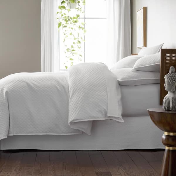 The Company Store Lucille in. White King Bed 50734T-K-WHITE The Home