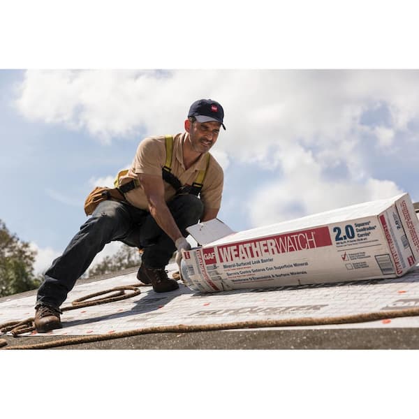 GAF - WeatherWatch 200 sq. ft. Mineral-Surfaced Peel and Stick Roof Leak Barrier Roll