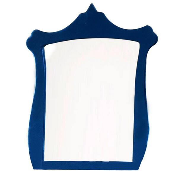 Benjara 1.5 In. W X 47 In. H Wooden Frame Blue Wall Mirror BM232972 ...