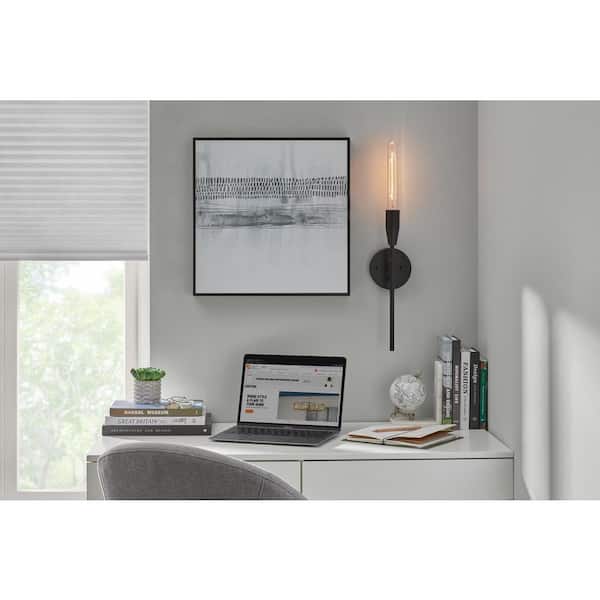 Home Decorators Collection Ansel 1LT Convertible Sconce matte black finished frame