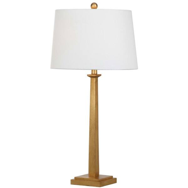 SAFAVIEH Andino 31.5 in. Gold Table Lamp with Off-White Shade (Set