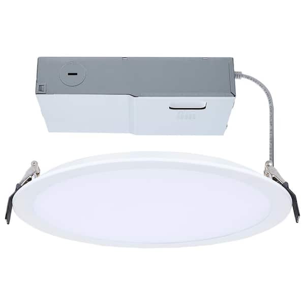 10 in. Adjustable CCT Canless New Construction IC Rated Dimmable Indoor Integrated LED Direct Wire Recessed Light