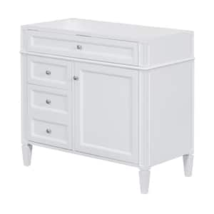 35 in. W x 17.87 in. D x 33 in. H Freestanding Bath Vanity Cabinet without Top in White