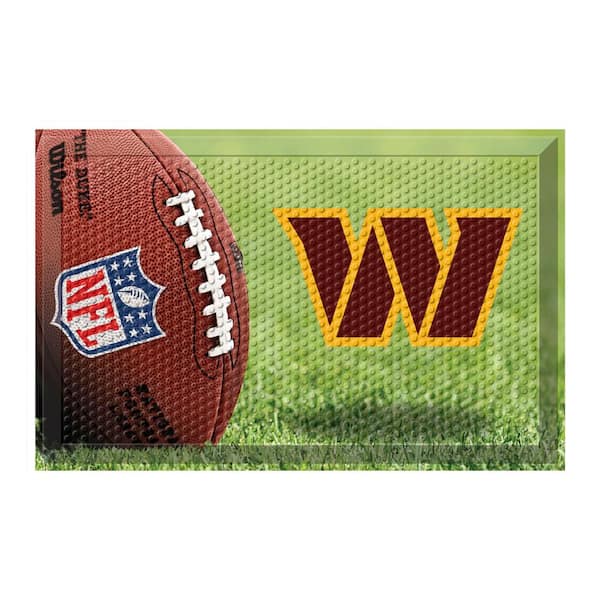FANMATS NFL - Washington Commanders 19 in. x 30 in. Indoor/Outdoor Scraper Mat Door Mat