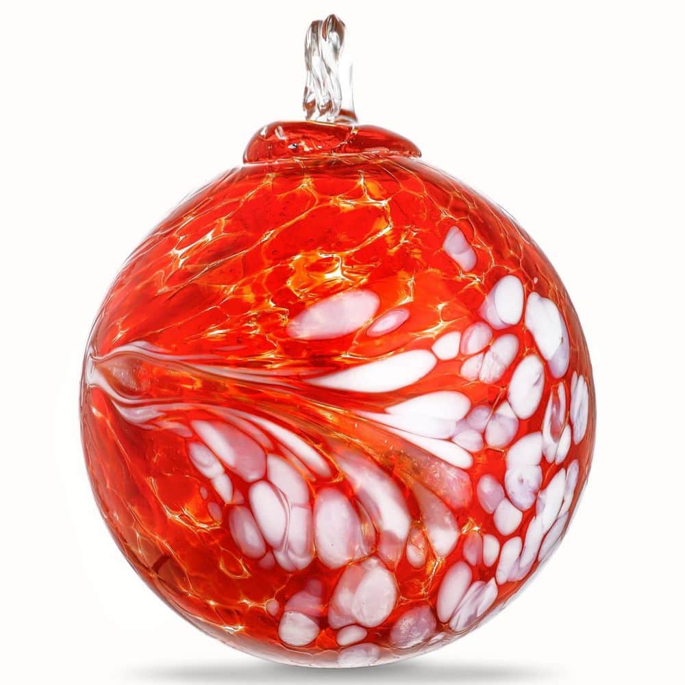 3.9 in. Red Hand Blown Glass Gazing Balls, Ball Ornaments for Garden, Patio and Home Decor price history on PriceWatchPro