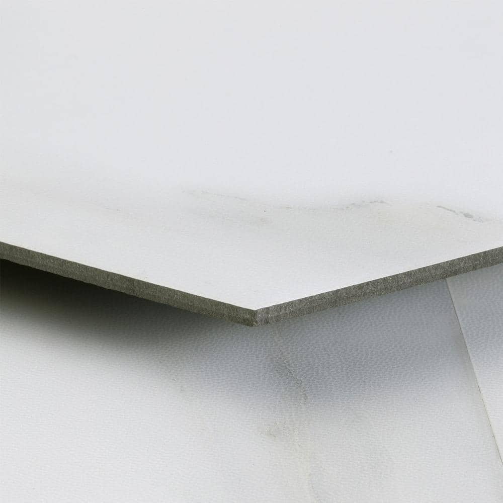 Light Gray Hexagon Vinyl Tile Flooring with Urethane Ceramic Protection