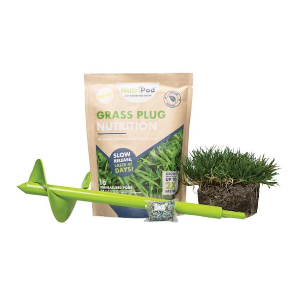 Unbranded 32-Count SodPods Bermuda Grass Plugs - SP Power Planter/NutriPod Bundle - Natural, Affordable Lawn Improvement