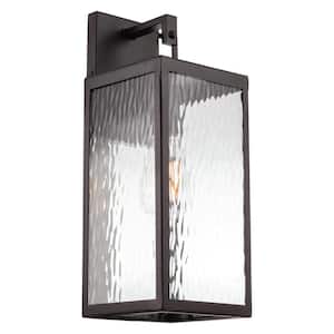 Westfield 60-Watt 1-Light Oil Rubbed Bronze Industrial Wall Sconce with Clear Shade, No Bulb Included