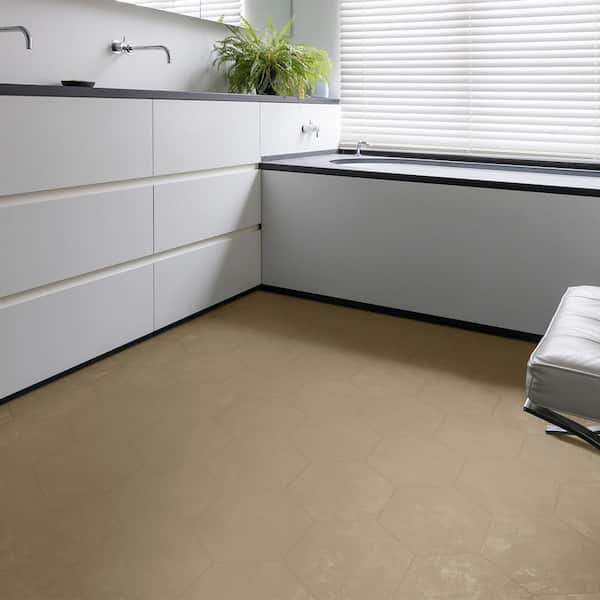 Basics Sand 9 in. x 10 in. Matte Porcelain Hex Floor and Wall Tile (8.07 sq. ft./Case)