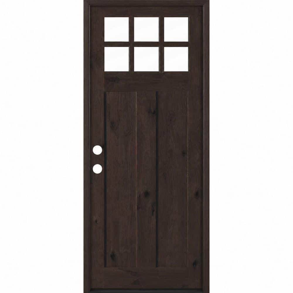 Krosswood Doors 42 in. x 96 in. Knotty Alder Right-Hand/Inswing 6